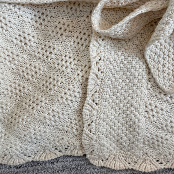 YTG Juicy Couture Open Knit Wrap Cardigan Womans SZ Med Y2k Coquette Romantic - Picture 7 of 14